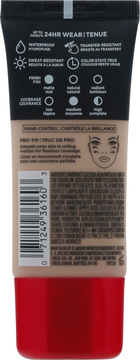 slide 6 of 9, L'Oréal Infallible Nude Buff 104.5 Pro-Matte Foundation 1.0 fl oz, 1 fl oz