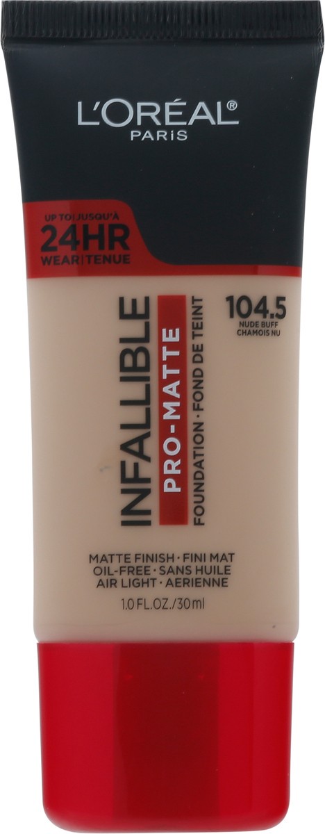 slide 9 of 9, L'Oréal Infallible Nude Buff 104.5 Pro-Matte Foundation 1.0 fl oz, 1 fl oz