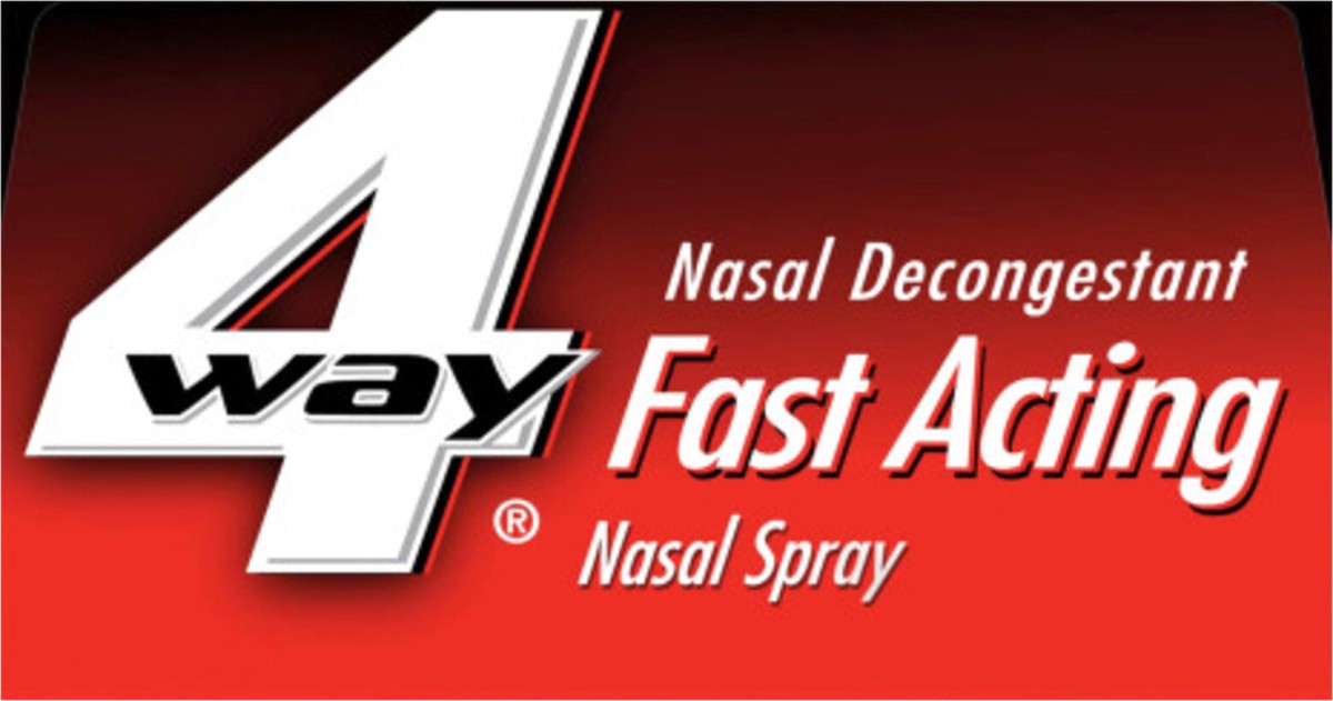 slide 8 of 14, 4-Way 4Way Fast Acting Nasal Spray for Sinus Congestion Relief - 1 Fl Oz Spray Bottle, 1 oz