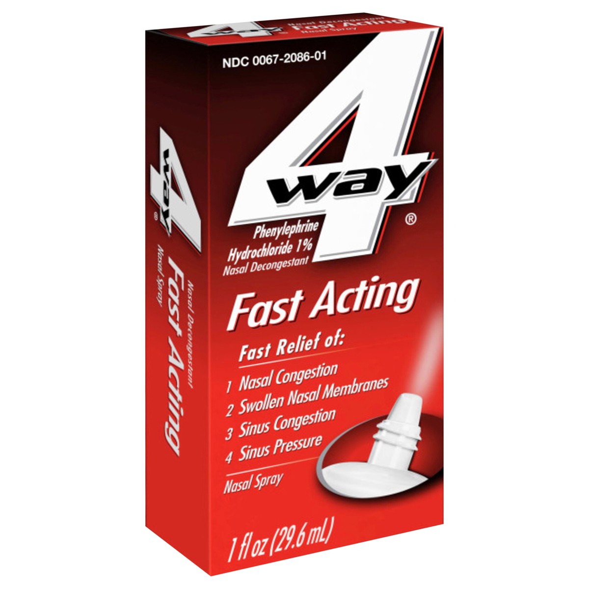 slide 2 of 14, 4-Way 4Way Fast Acting Nasal Spray for Sinus Congestion Relief - 1 Fl Oz Spray Bottle, 1 oz