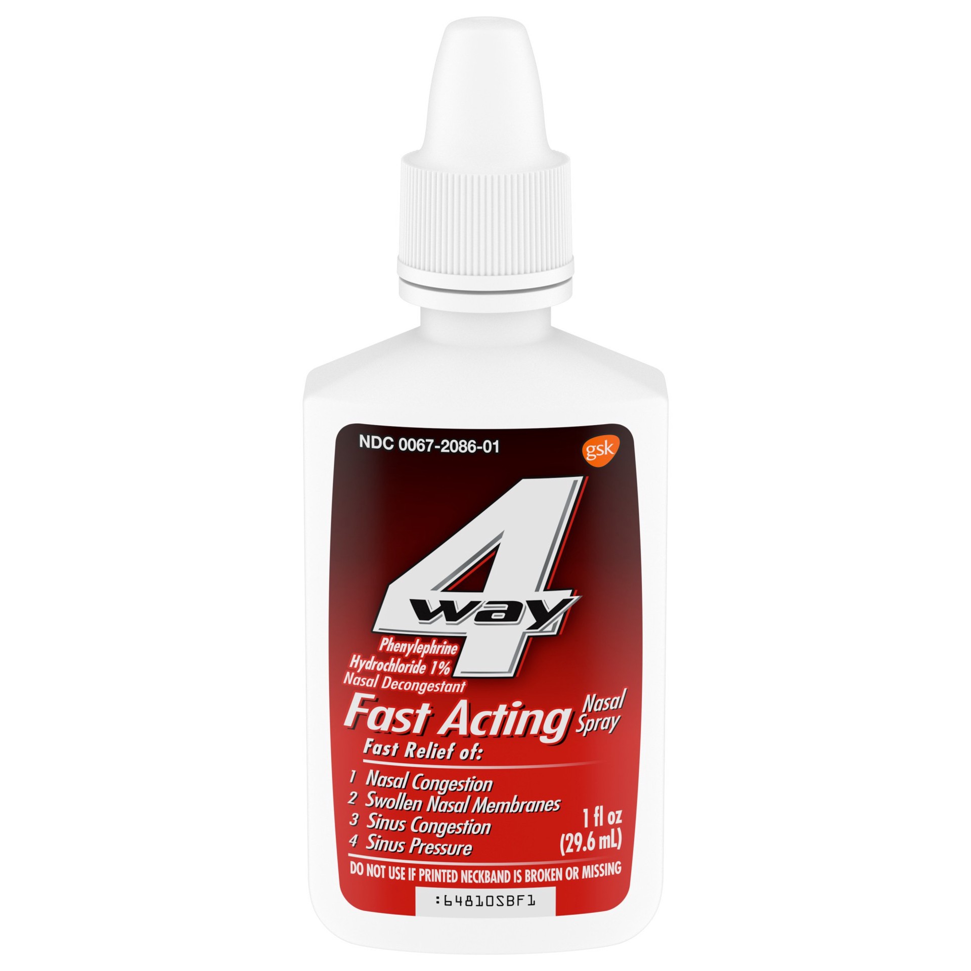 slide 1 of 1, 4Way Fast Acting Nasal Spray for Sinus Congestion Relief - 1 Fl Oz Spray Bottle, 1 oz