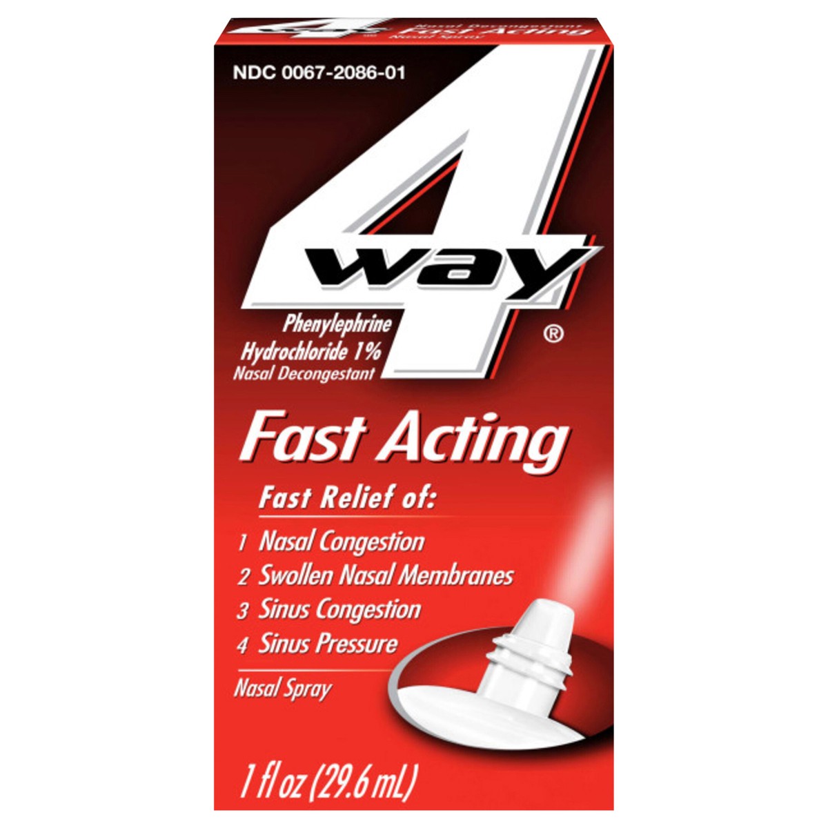 slide 5 of 14, 4-Way 4Way Fast Acting Nasal Spray for Sinus Congestion Relief - 1 Fl Oz Spray Bottle, 1 oz