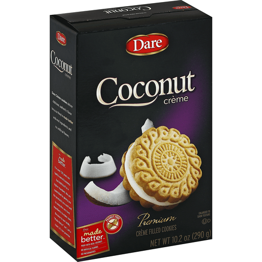 slide 2 of 2, Dare Made Better Coconut Creme Cookies, 10.2 oz