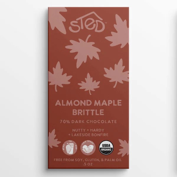 slide 1 of 1, Sted Mini Almond Maple Brittle Bar, 0.5 oz
