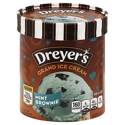 slide 1 of 1, Edy's/Dreyer's Edy's Ice Cream, Mint Chocolate Brownie, 48 oz