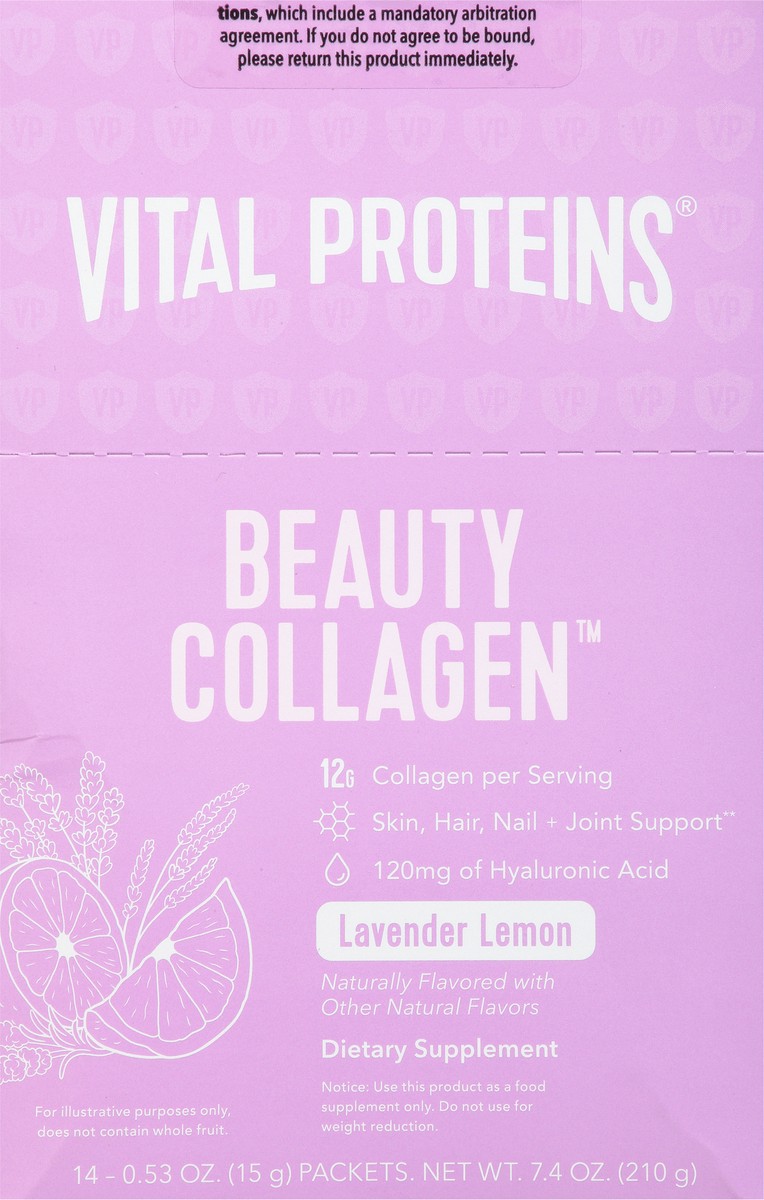 slide 14 of 14, Vital Proteins Beauty Collagen Lavender Lemon Flavor, 7.4 oz