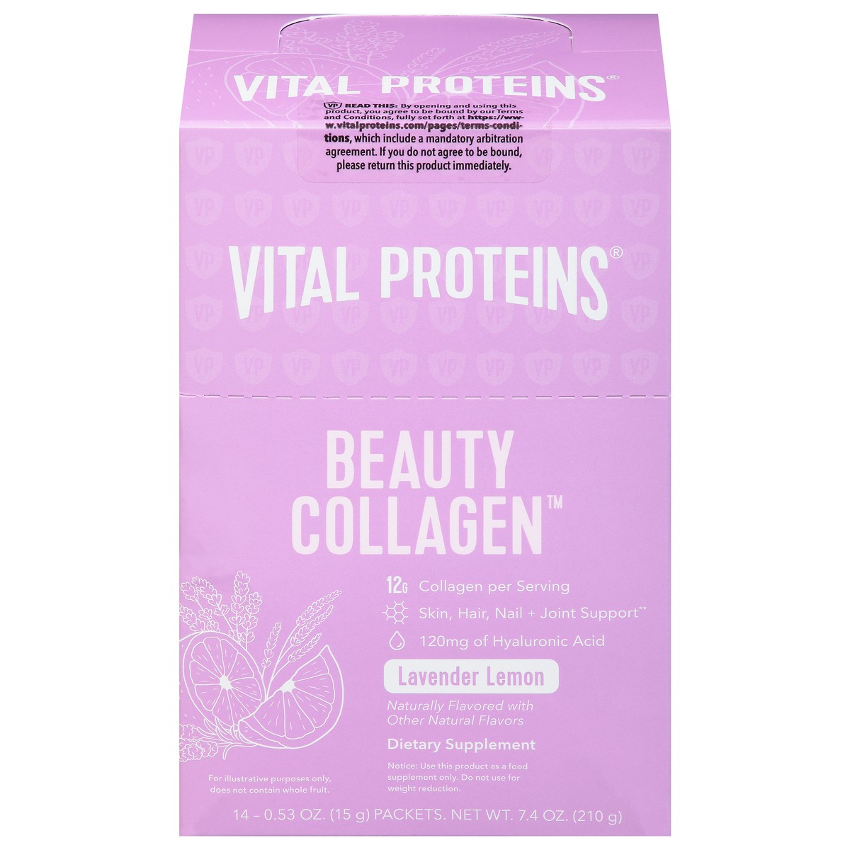 slide 1 of 14, Vital Proteins Beauty Collagen Lavender Lemon Flavor, 7.4 oz