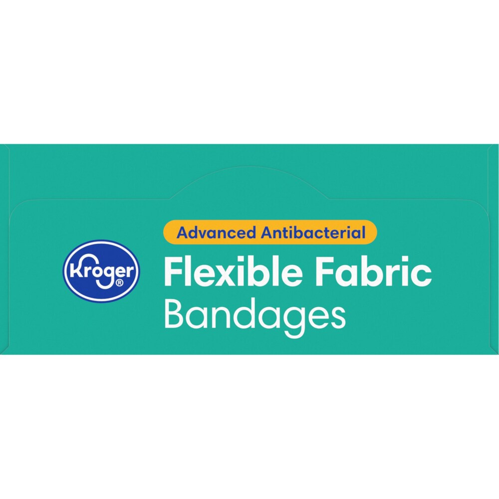 slide 4 of 6, Kroger Advanced Antibacterial Fabric Bandages Extra Large Size, 10 ct