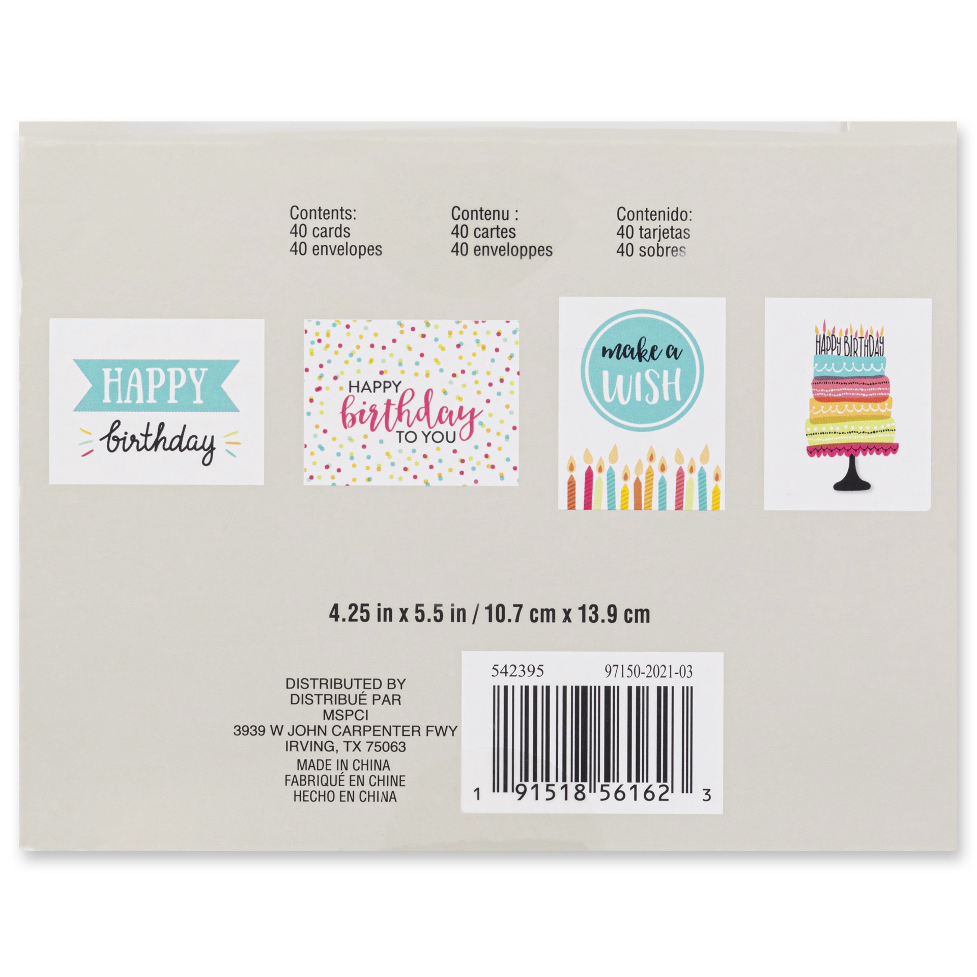 slide 5 of 6, Happy Birthday Cards & Envelopes By Recollections, 4.25" X 5.5", 4.25 in x 5.5 in