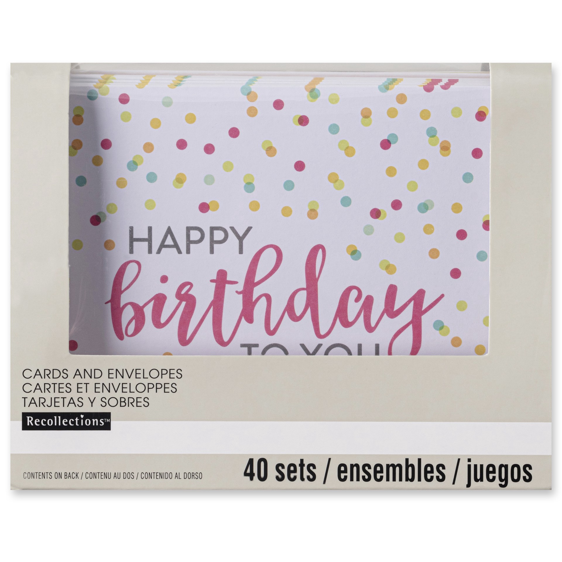slide 4 of 6, Happy Birthday Cards & Envelopes By Recollections, 4.25" X 5.5", 4.25 in x 5.5 in