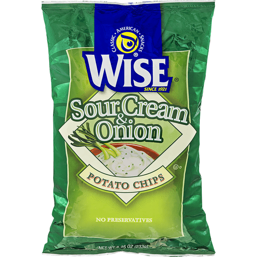 Wise Sour Cream Onion Chips 8.25 oz Shipt