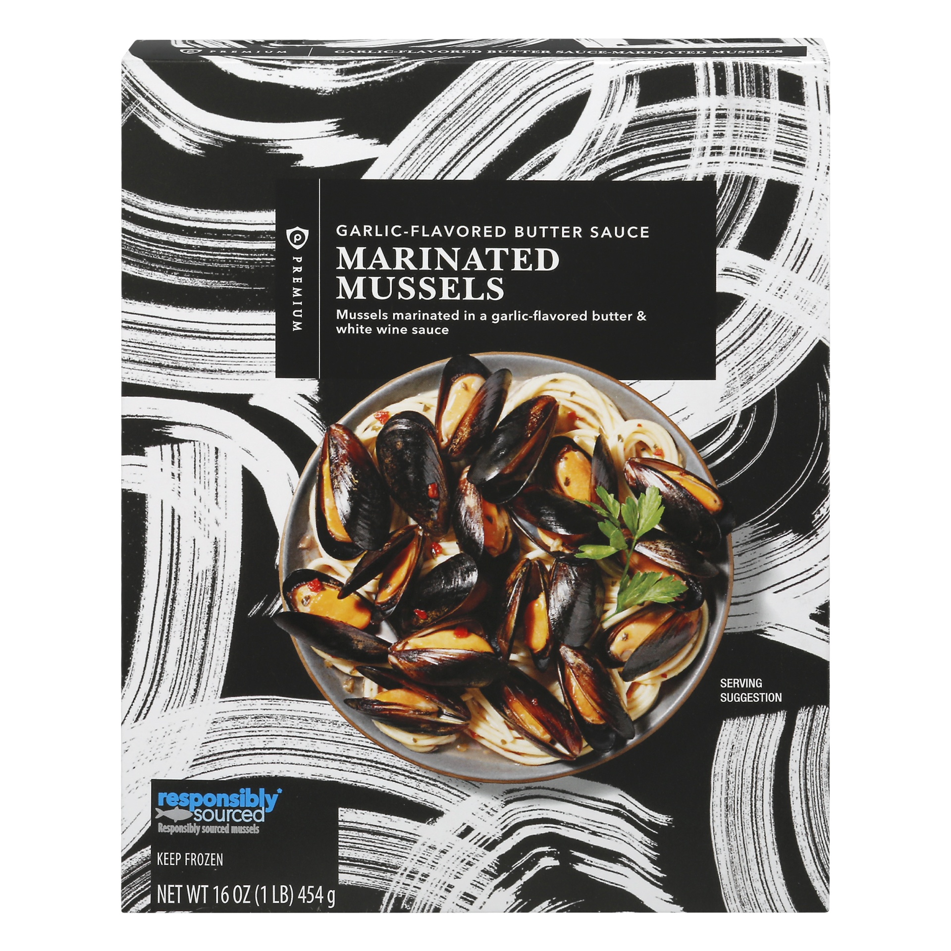 slide 1 of 1, Publix Premium Marinated Garlic-Flavored Butter Sauce Mussels, 16 oz