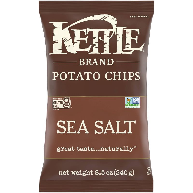 slide 1 of 9, Kettle Brand Potato Chips, Sea Salt Kettle Chips, 8.5 Oz, 8.5 oz