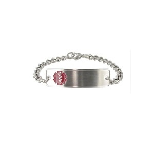 slide 1 of 1, American Medical Id Stainless Classic Red Bracelet, 8'', 1 ct