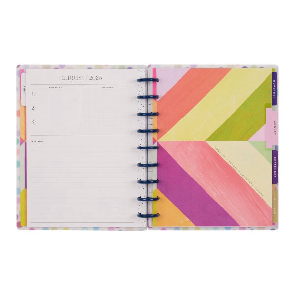 slide 5 of 10, 2025-2026 Happy Planner Monthly/Weekly Classic Happy Planner, 7"" x 9-1/4"", Radiant Spectrum, July 2025 To June 2026, PD0024C052, 1 ct