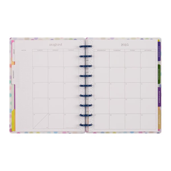 slide 8 of 10, 2025-2026 Happy Planner Monthly/Weekly Classic Happy Planner, 7"" x 9-1/4"", Radiant Spectrum, July 2025 To June 2026, PD0024C052, 1 ct