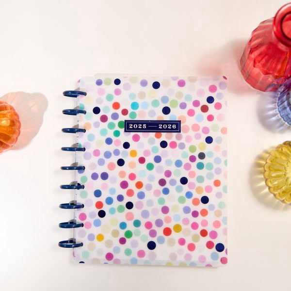 slide 3 of 10, 2025-2026 Happy Planner Monthly/Weekly Classic Happy Planner, 7"" x 9-1/4"", Radiant Spectrum, July 2025 To June 2026, PD0024C052, 1 ct