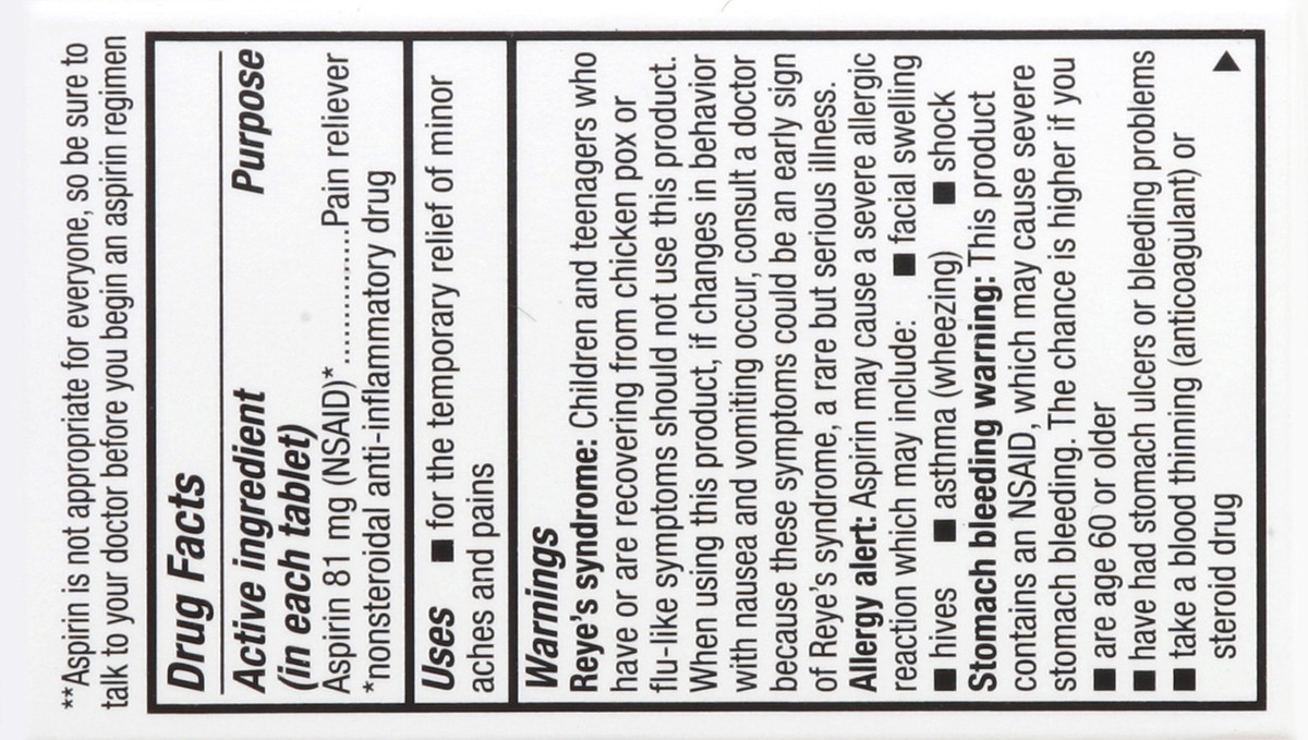 slide 2 of 5, Kroger Aspirin Low Dose Orange Chews, 36 ct