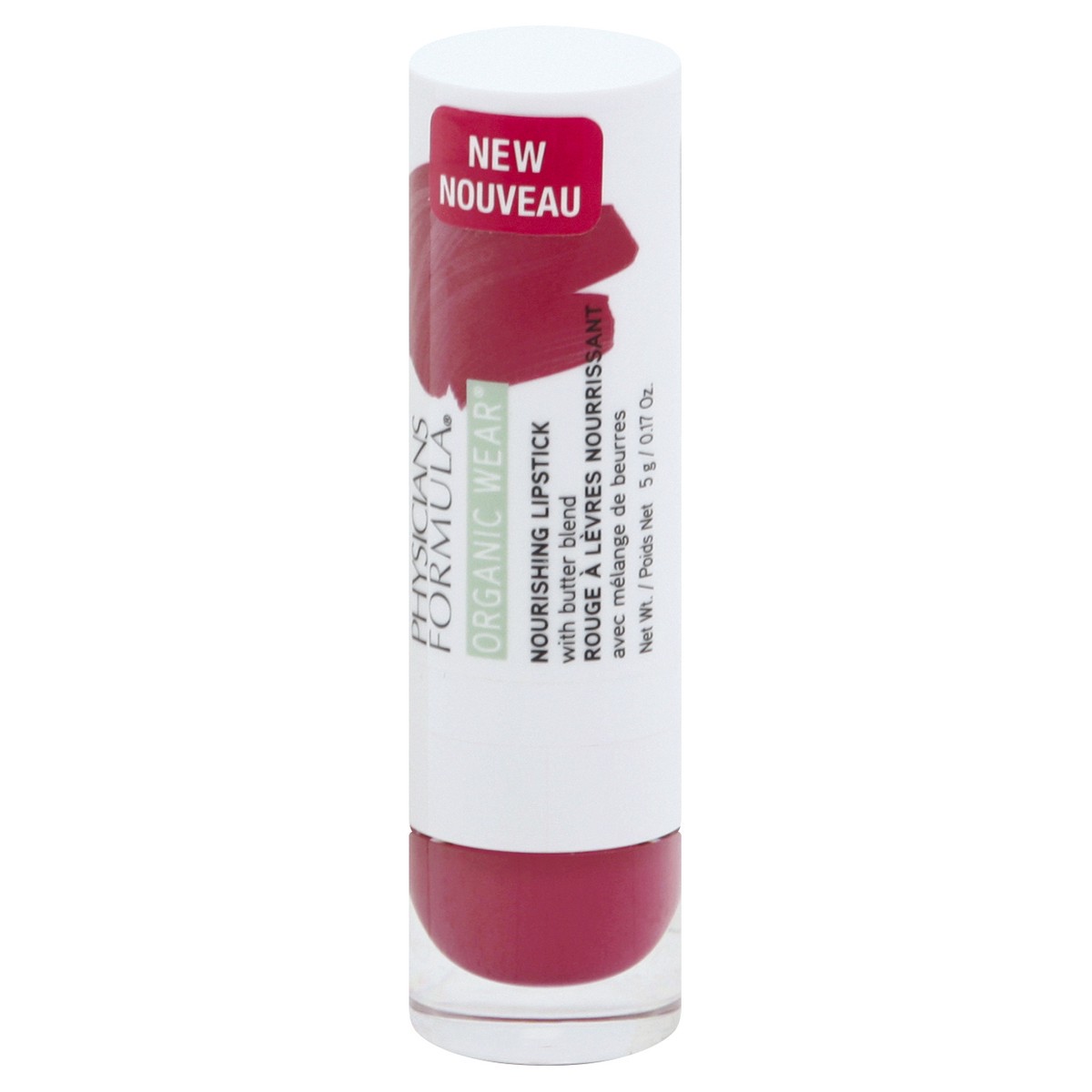 slide 8 of 11, Physicians Formula Organic Wear Raspberry Crush Nourishing Lipstick 5 g, 0.15 oz