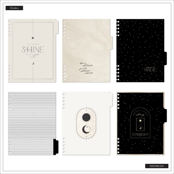 slide 8 of 10, 2025 Happy Planner Monthly/Weekly Classic Customizable Spiral Planner, 7"" x 9-1/4"", Cosmic Plans, Undated, PZ0018C001, 1 ct