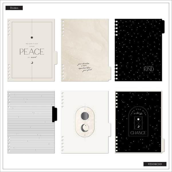 slide 9 of 10, 2025 Happy Planner Monthly/Weekly Classic Customizable Spiral Planner, 7"" x 9-1/4"", Cosmic Plans, Undated, PZ0018C001, 1 ct