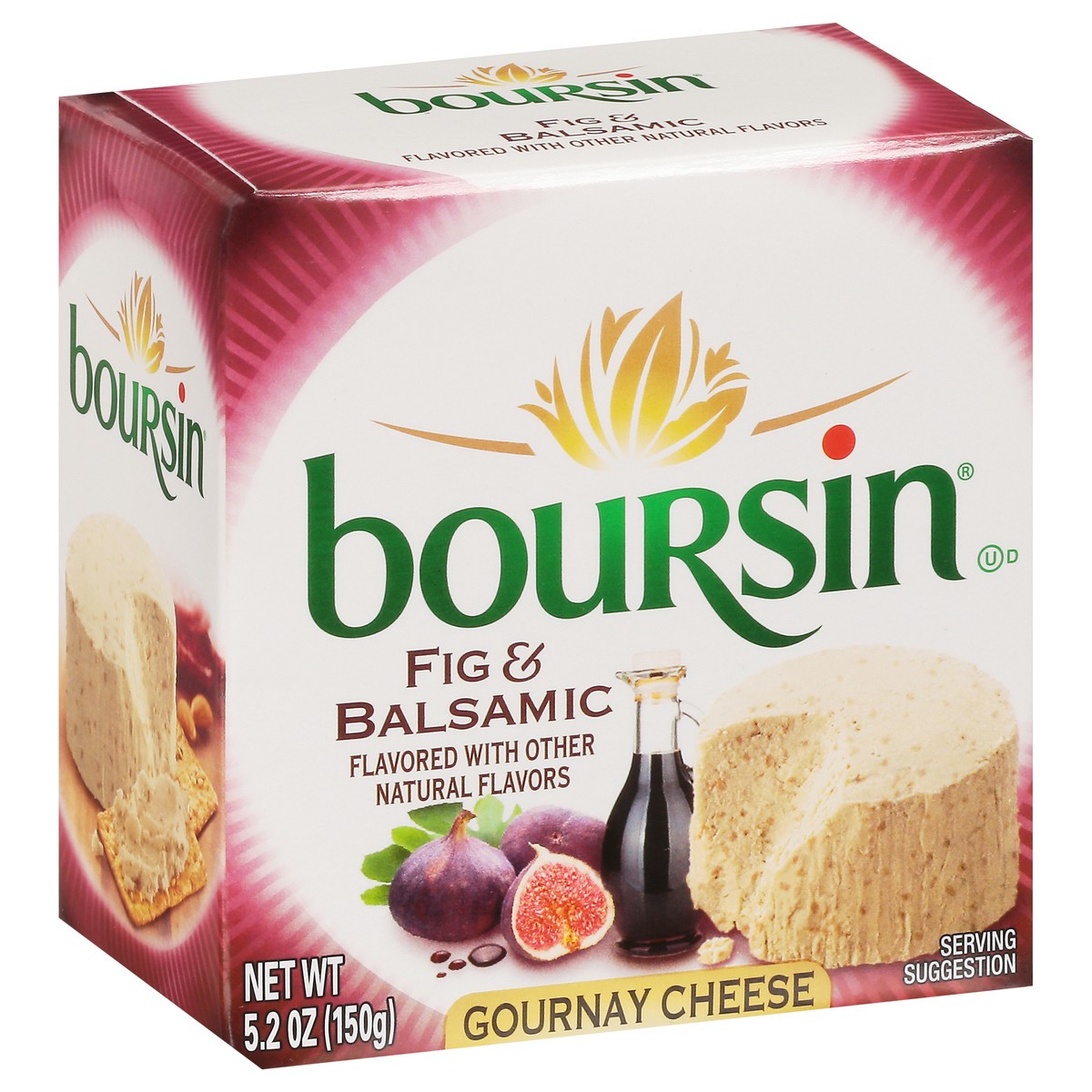 slide 2 of 9, Boursin Fig & Balsamic Gournay Cheese, 5.2 oz