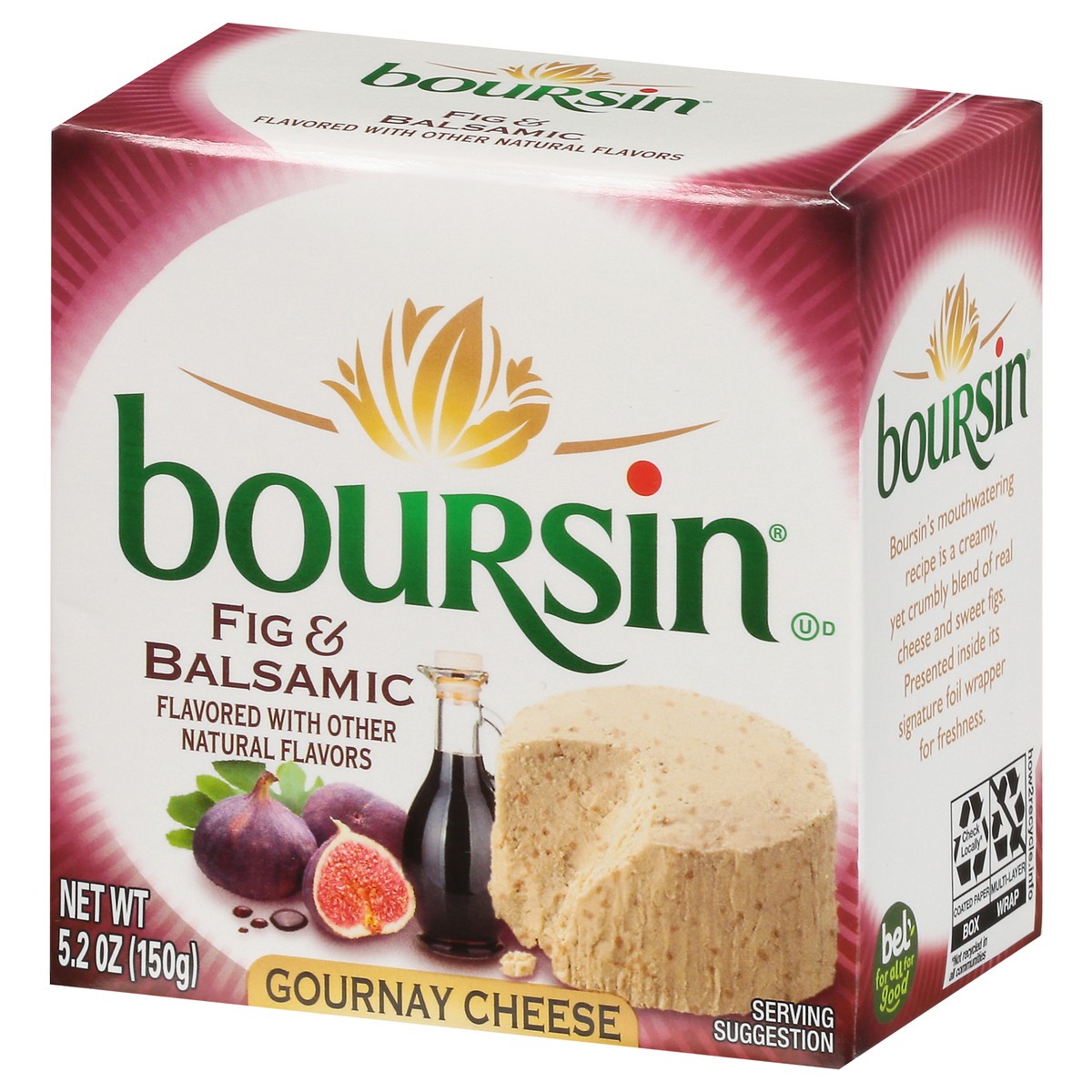 slide 3 of 9, Boursin Fig & Balsamic Gournay Cheese, 5.2 oz