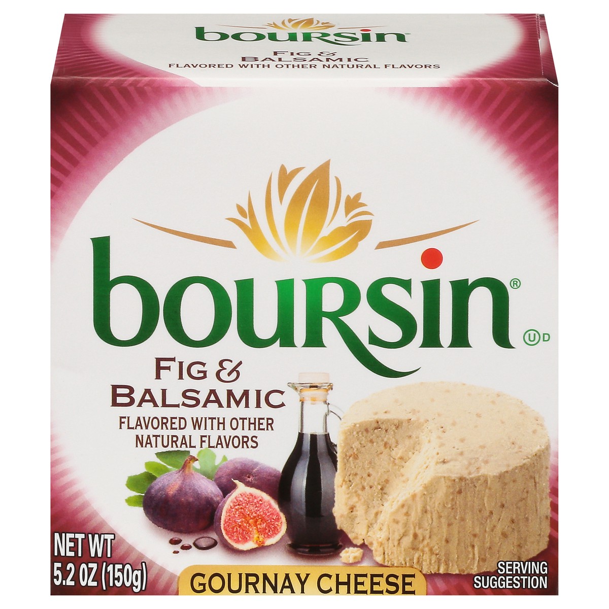 slide 1 of 9, Boursin Fig & Balsamic Gournay Cheese, 5.2 oz