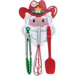 Destination Holiday Cowboy Santa Utensil Gift Set
