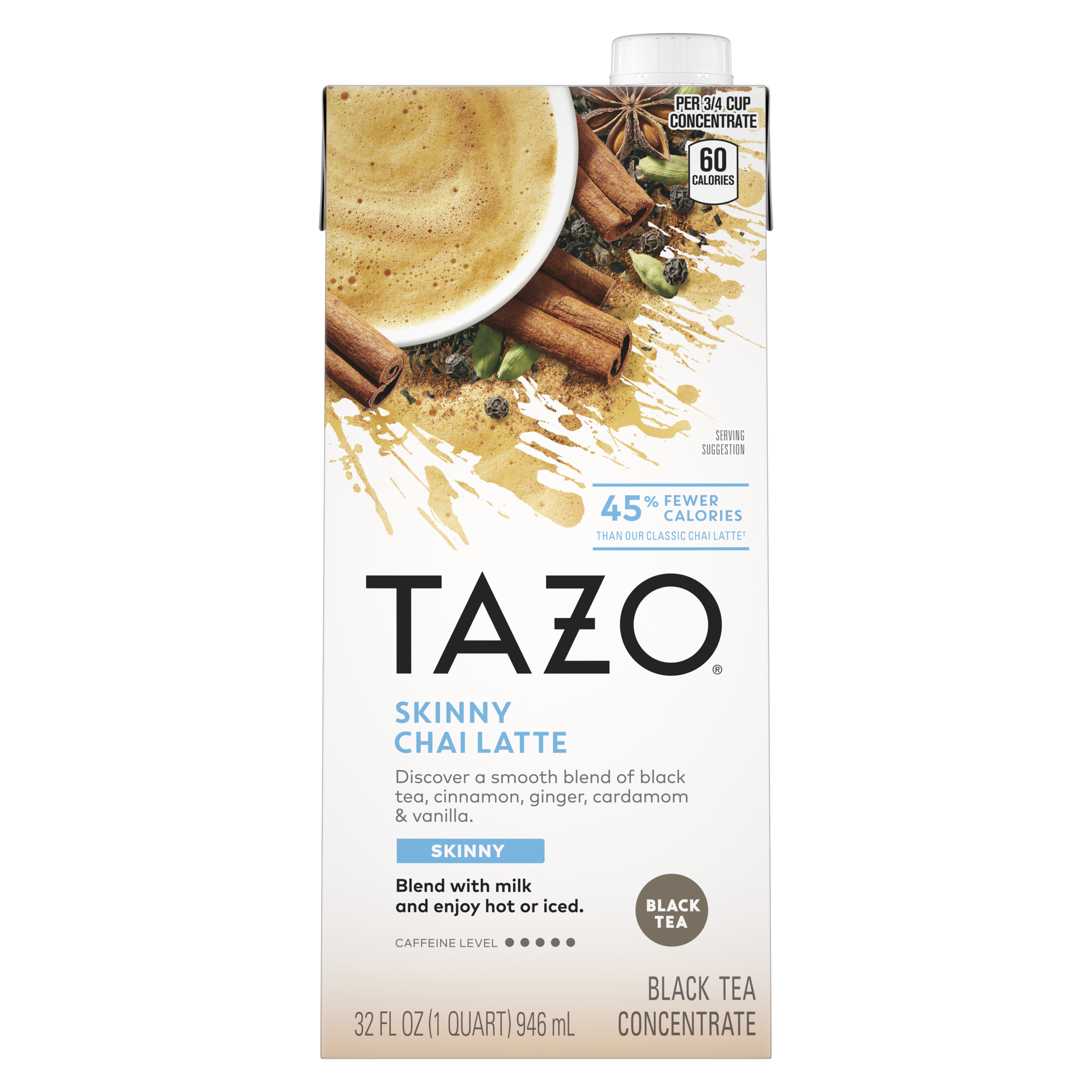 slide 2 of 4, Tazo Chai Latte Less Sweet, 32 oz