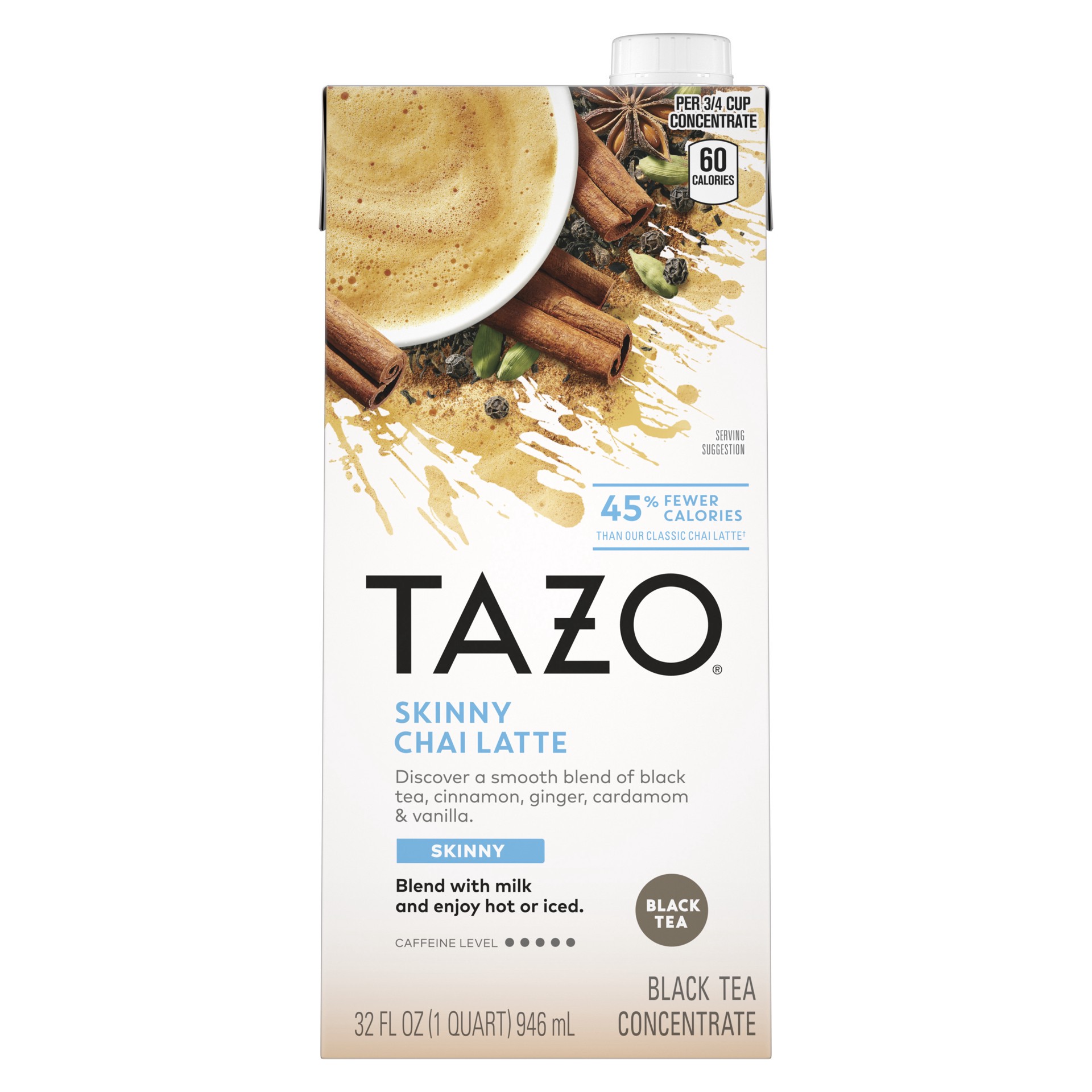 slide 1 of 4, Tazo Chai Latte Less Sweet, 32 oz