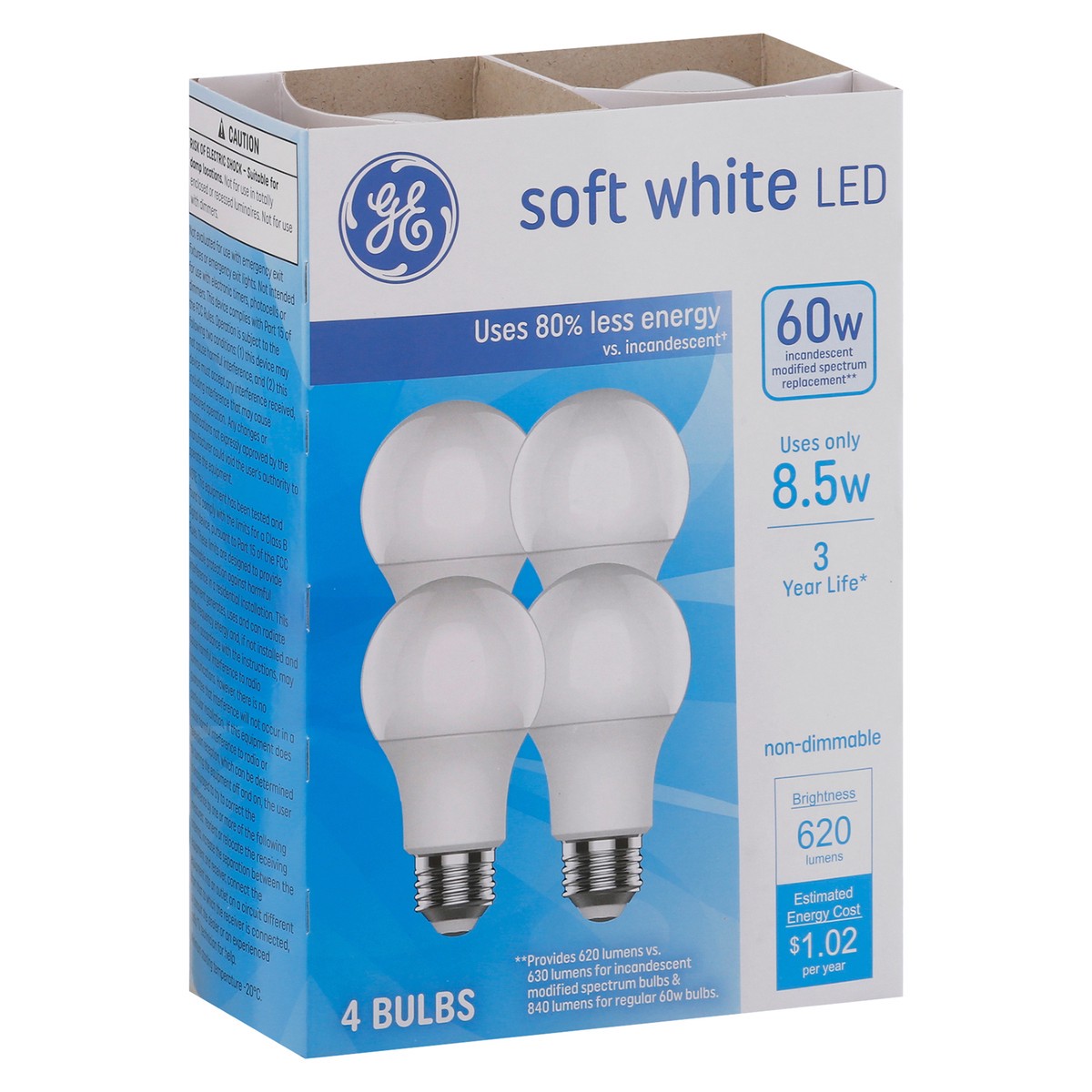 slide 2 of 9, GE 60 Watts Soft White LED Light Bulbs 4 ea, 4 ct