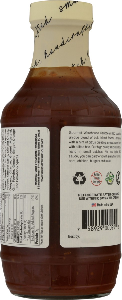 slide 13 of 14, Gourmet Warehouse Caribbean BBQ Sauce 16 fl oz, 16 fl oz