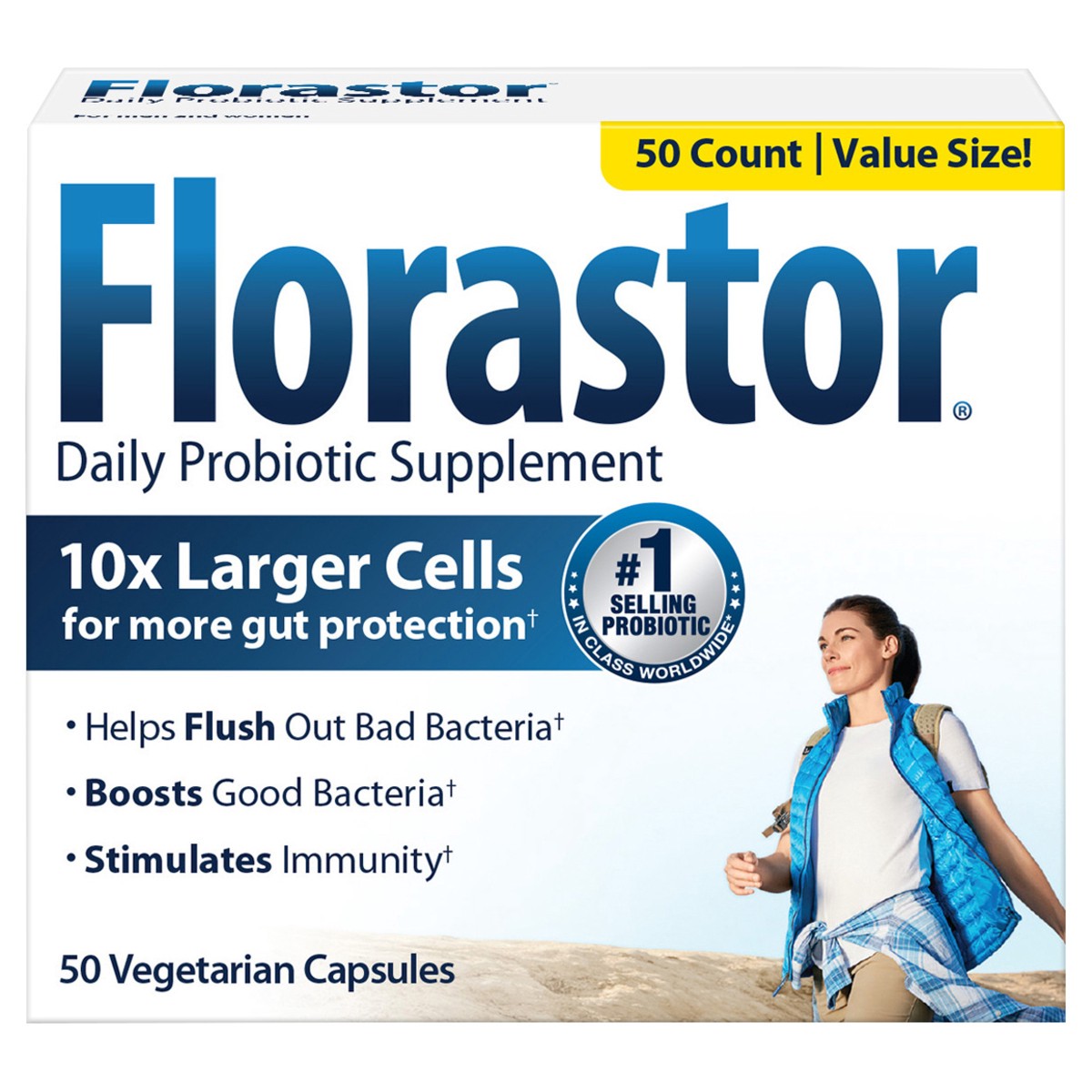 slide 1 of 6, Florastor Daily Probiotic Supplement, 50 ct; 250 mg