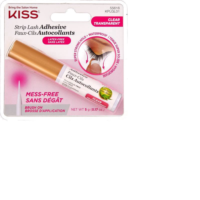 slide 1 of 5, Kiss Eyelash Adhesive Clear - Each, 0.21 fl oz
