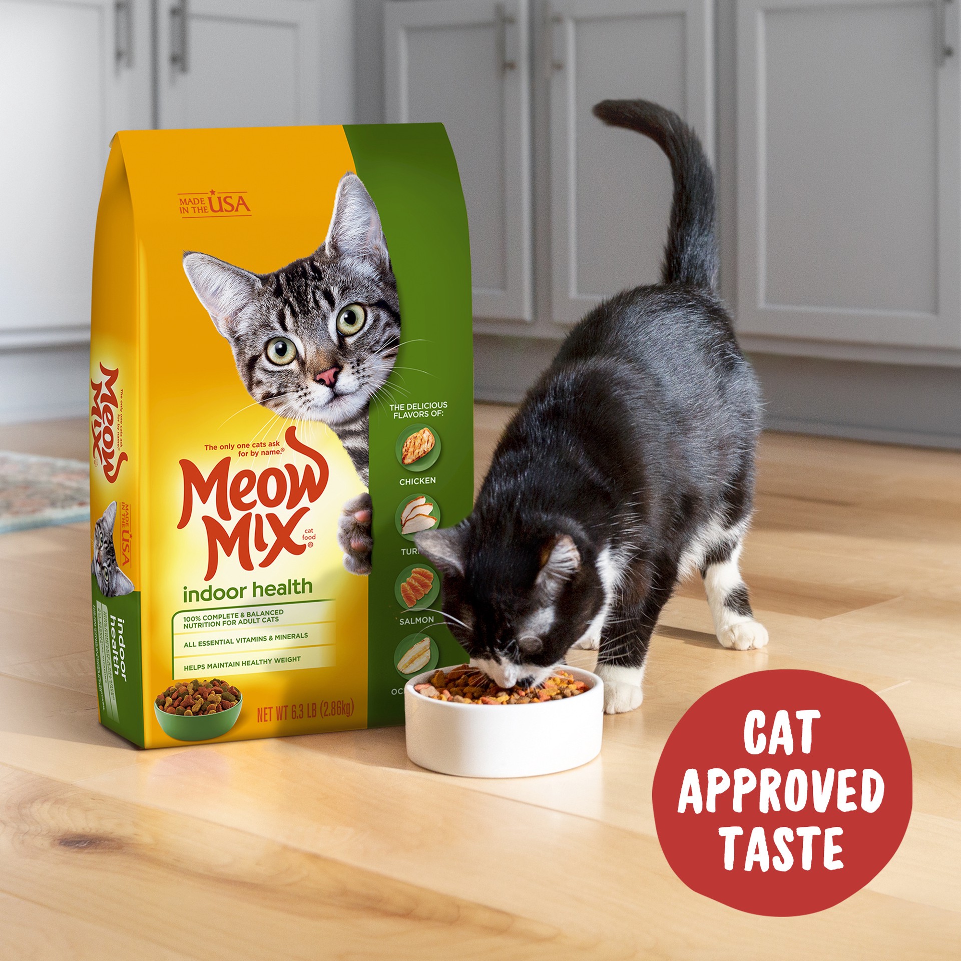slide 7 of 8, Meow Mix Indoor Health Dry Cat Food, 14.2 lb