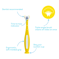 slide 6 of 17, Fridababy Triple-Angle Toothhugger, 1 ct