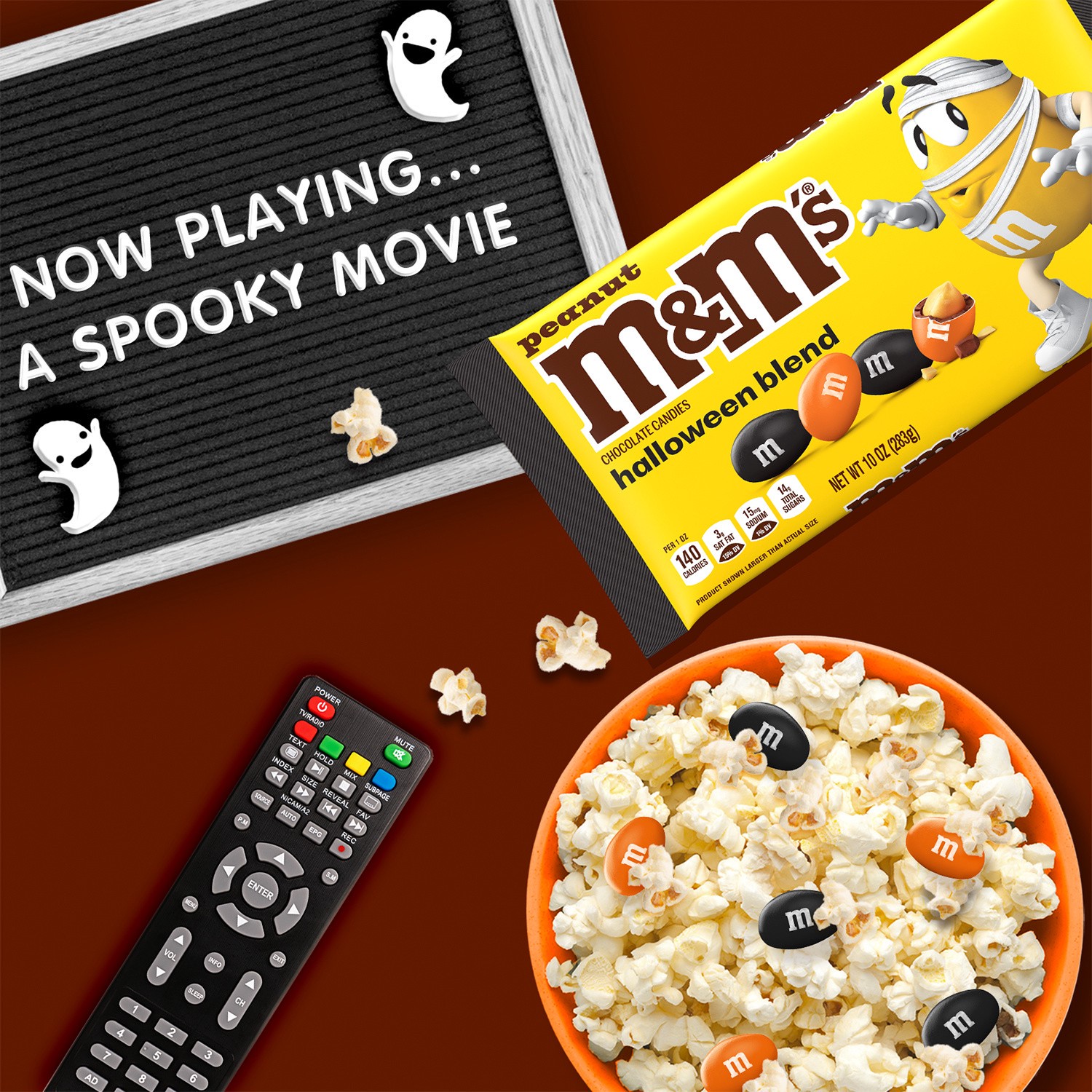 slide 6 of 8, M&M's Halloween Blend Peanut Chocolate Candies 10 oz, 10 oz