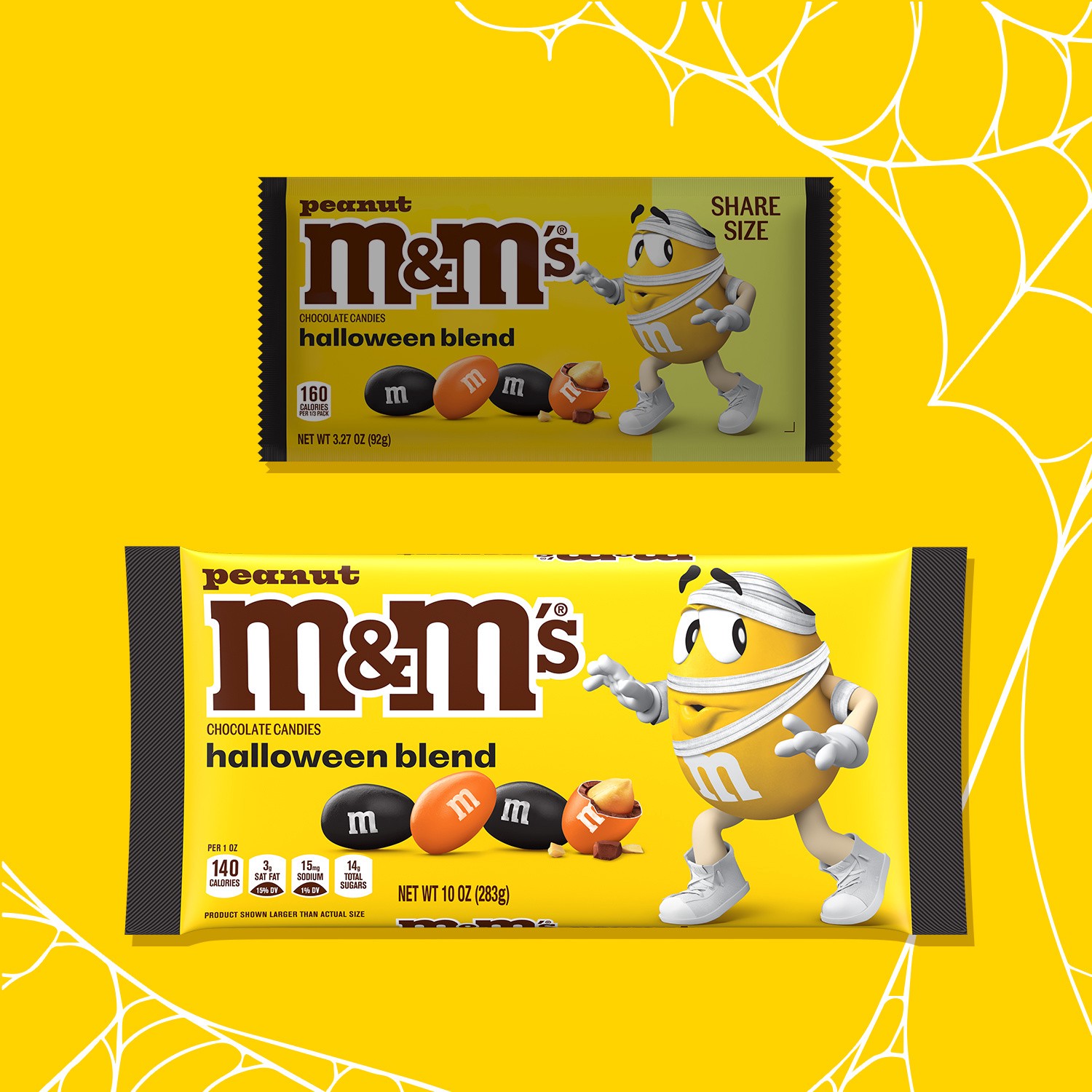 slide 5 of 8, M&M's Halloween Blend Peanut Chocolate Candies 10 oz, 10 oz