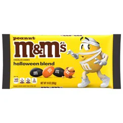 M&M'S Peanut Milk Chocolate Halloween Mix Chocolate Halloween Candy, 10 Oz