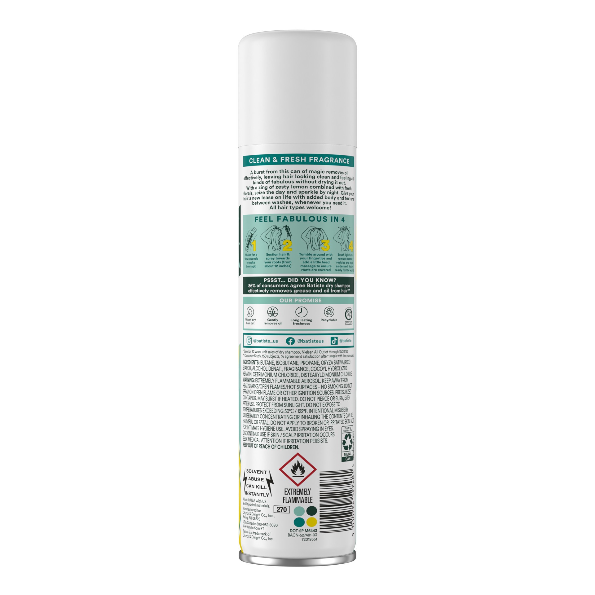 slide 6 of 6, Batiste Clean Classic Original Dry Shampoo 4.23 oz, 4.23 oz