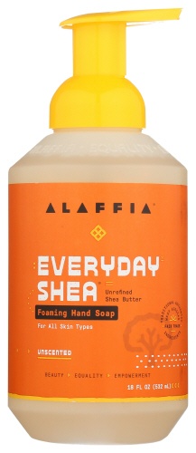 slide 1 of 1, Alaffia Eds Foam Shea Hand Soap And Unscentd, 18 fl oz