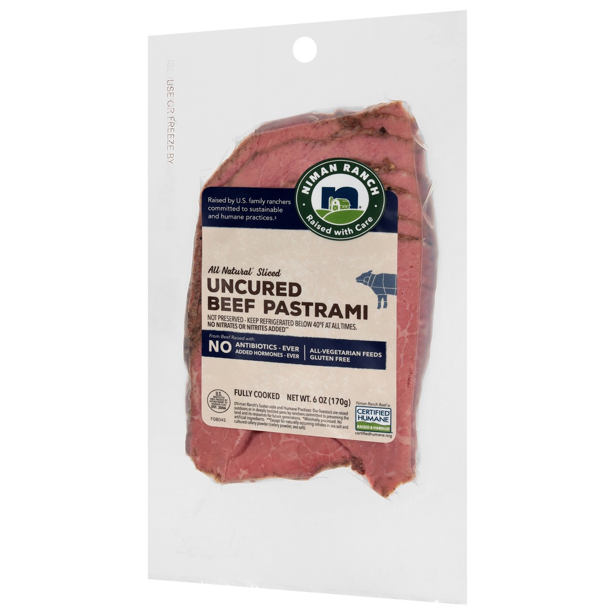 slide 3 of 4, Niman Ranch All Natural Sliced Uncured Beef Pastrami 6 oz, 6 oz