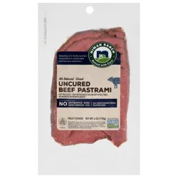 Niman Ranch All Natural Sliced Uncured Beef Pastrami 6 oz