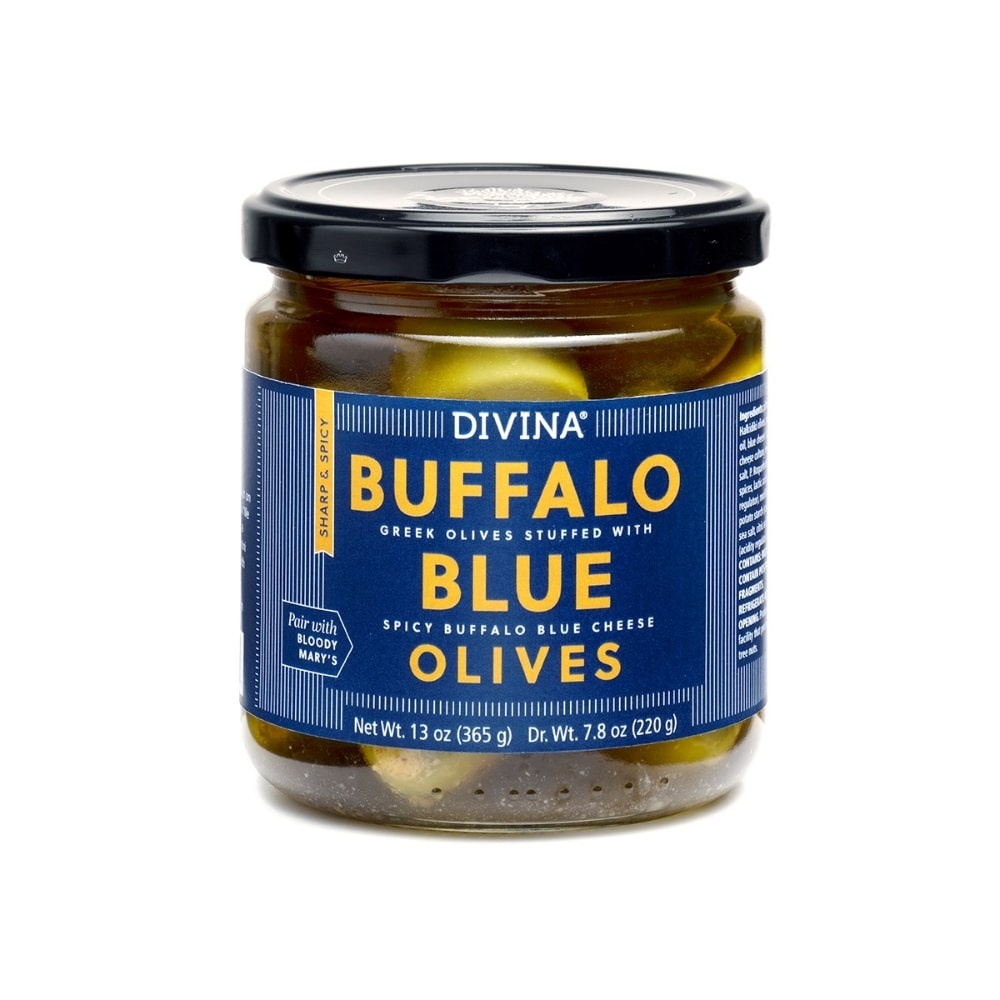 slide 1 of 1, Divina Buffalo Blue Cheese Stuffed Olives, 7.8 oz