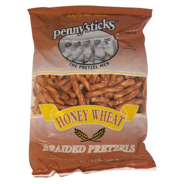 slide 1 of 1, Pennysticks Braided Pretzels Honey Wheat, 9.5 oz