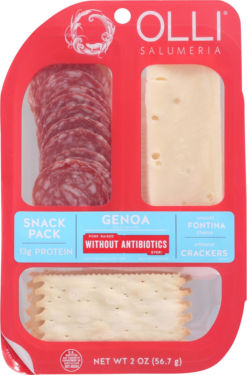 slide 8 of 9, Olli Salumeria Snack Pack Genoa Fontina, 2 oz