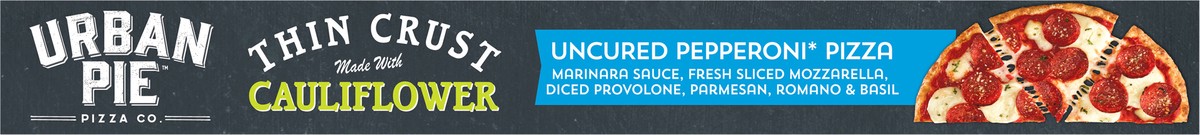 slide 3 of 13, Urban Pie Pizza Co. Thin Crust Uncured Pepperoni Pizza 18.35 oz, 18.35 oz