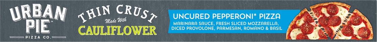 slide 9 of 13, Urban Pie Pizza Co. Thin Crust Uncured Pepperoni Pizza 18.35 oz, 18.35 oz