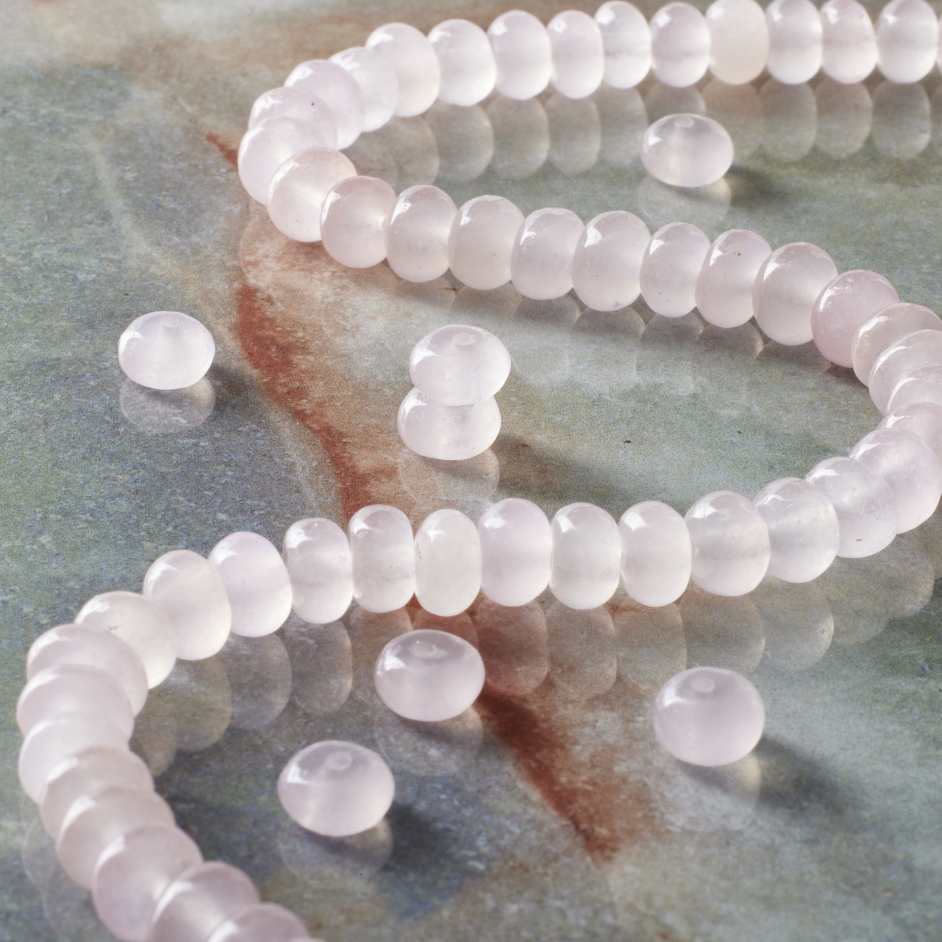 slide 2 of 3, Rose Quartz Rondelle Beads, 6mm By Bead Landing, 6 mm